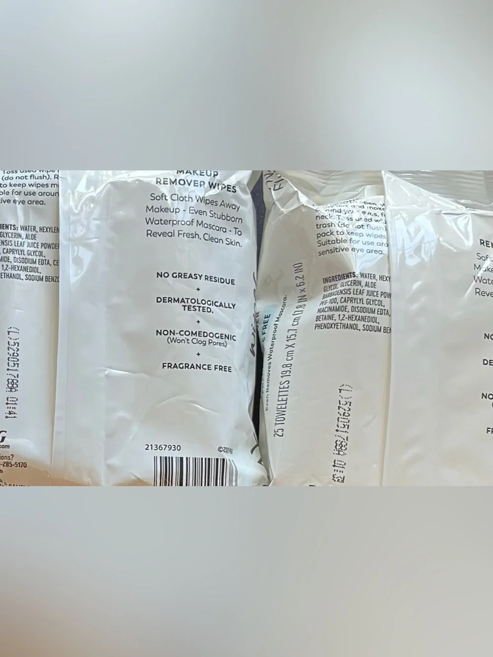 Olay Fragrance Free Makeup Removing Facial Wipes Non Greasy Formula x 3 Packs